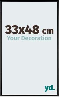 Puzzellijst 33x48 cm - Zwart Mat - Aluminium - Kent