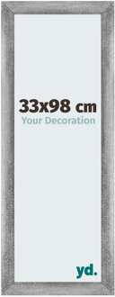 Puzzellijst 33x98 cm - Grijs Geveegd - MDF - Mura