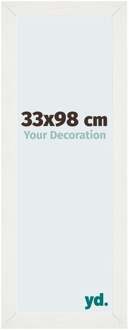 Puzzellijst 33x98 cm - Wit Geveegd - MDF - Mura