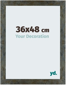 Puzzellijst 36x48 cm - Blauw Goud Gemeleerd - MDF - Mura