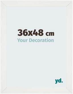 Puzzellijst 36x48 cm - Wit Geveegd - MDF - Mura