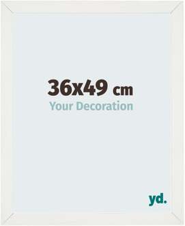 Puzzellijst 36x49 cm - Wit Geveegd - MDF - Mura