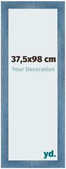 Puzzellijst 37,5x98 cm - Helder Blauw Geveegd - MDF - Mura - 37.5x98 cm