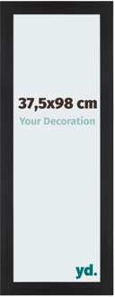Puzzellijst 37,5x98 cm - Zwart Houtnerf - MDF - Mura - 37.5x98 cm