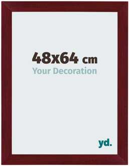 Puzzellijst 48x64 cm - Wijnrood Geveegd - MDF - Mura