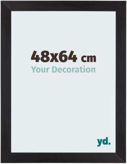 Puzzellijst 48x64 cm - Zwart Houtnerf - MDF - Mura