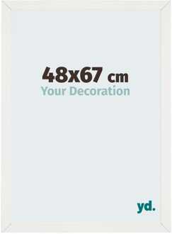 Puzzellijst 48x67 cm - Wit Geveegd - MDF - Mura