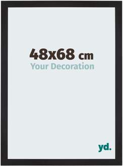 Puzzellijst 48x68 cm - Zwart Houtnerf - MDF - Mura