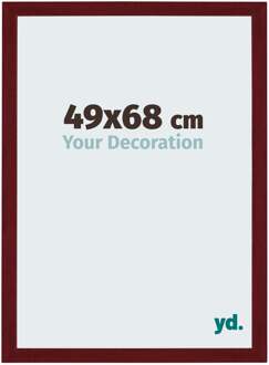 Puzzellijst 49x68 cm - Wijnrood Geveegd - MDF - Mura