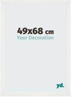 Puzzellijst 49x68 cm - Wit Geveegd - MDF - Mura