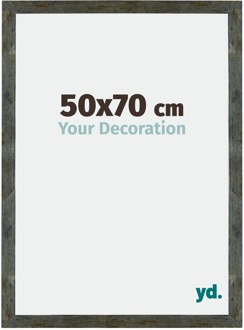 Puzzellijst 50x70 cm - Blauw Goud Gemeleerd - MDF - Mura