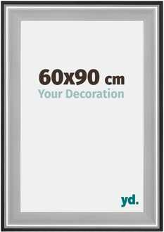 Puzzellijst 60x90 cm - cm - Zwart Zilver Gepolijst - Hout - Birmingham