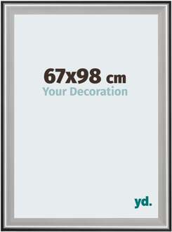 Puzzellijst 67x98 cm - Zwart Zilver Gepolijst - Hout - Birmingham