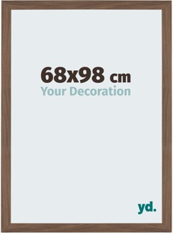 Puzzellijst 68x98 cm - Walnoot Donker - MDF - Mura