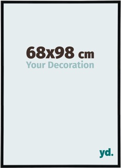 Puzzellijst 68x98 cm - Zwart Mat - Kunststof - Annecy