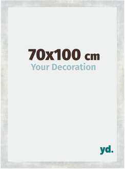 Puzzellijst 70x100 cm - Zilver Glanzend Vintage - MDF - Mura