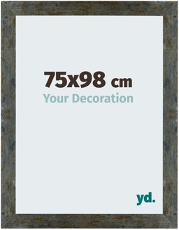 Puzzellijst 75x98 cm - Blauw Goud Gemeleerd - MDF - Mura