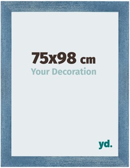 Puzzellijst 75x98 cm - Helder Blauw Geveegd - MDF - Mura