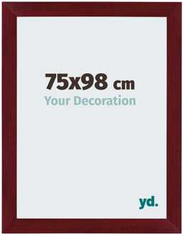 Puzzellijst 75x98 cm - Wijnrood Geveegd - MDF - Mura