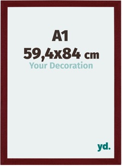 Puzzellijst A1 - 59,4x84 cm - Wijnrood Geveegd - MDF - Mura - 59.4x84 cm