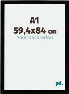 Puzzellijst A1 - 59,4x84 cm - Zwart Hoogglans - MDF - Mura - 59.4x84 cm