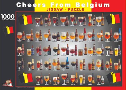 Puzzelman Cheers from Belgium - Belgische Bieren Puzzel (1000 stukjes)