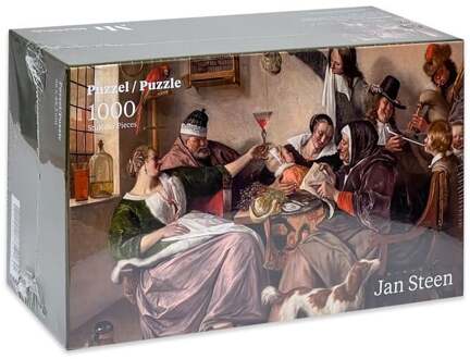 Puzzelman Jan Steen - As the old sing, So Pipe the Young Puzzel (1000 stukjes)