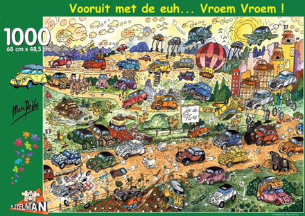 Puzzelman Vooruit met de euh… Vroem Vroem! – Marc de Vos (1000 stukjes)