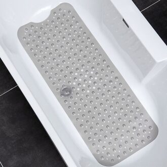 Pvc Anti-Slip Badmat Zachte Badkamer Massage Mat Zuignap Non-Slip Bad Tapijt Antislip bad Matten Badkamer Tapijt grijs