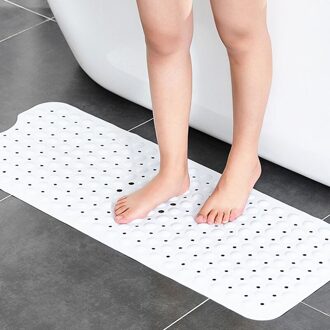 Pvc Anti-Slip Badmat Zachte Badkamer Massage Mat Zuignap Non-Slip Bad Tapijt Antislip bad Matten Badkamer Tapijt wit