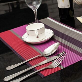 PVC antislip Pad Keuken Accessoires Streep Pat Eettafel Matten Olie-proof Tafel Placemat Isolatie Waterdicht 30*45cm B