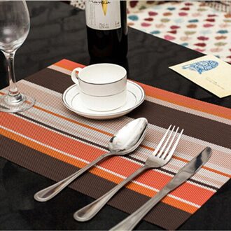 PVC antislip Pad Keuken Accessoires Streep Pat Eettafel Matten Olie-proof Tafel Placemat Isolatie Waterdicht 30*45cm