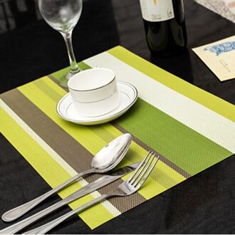 PVC antislip Pad Keuken Accessoires Streep Pat Eettafel Matten Olie-proof Tafel Placemat Isolatie Waterdicht 30*45cm