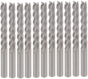 PVC Carbide CNC 4 Fluit Spiral Bit End Mill Cutter 3.175x22mm Pack van 10