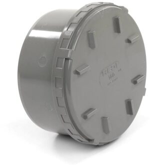 PVC eindstuk met schroefdeksel, 1x uitwendig lijm