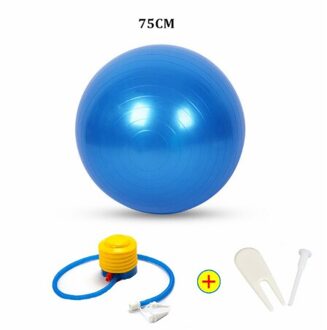 Pvc Fitness Ballen Yoga Bal Verdikte Explosieveilige Oefening Home Gym Pilates Apparatuur Balance Ball 55Cm/65cm/75Cm 75cm blauw bal reeks