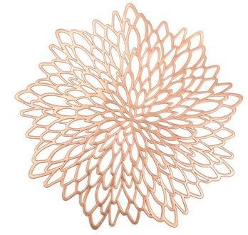 Pvc Holle Isolatie Coaster Pads Tafel Kom Matten Home Decor Hittebestendige Placemat Voor Eettafel Keuken Accessoires roos goud