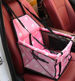 Pvc Huisdier Auto Booster Seat Bag Auto Seat Cover Mand Mat Auto Protector Puppy Reizen Box Zak Hond Kat Huisdier veilig Vouwen roze