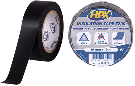PVC isolatietape - zwart 19mm x 10m