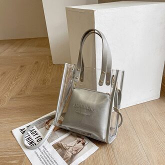 Pvc Jelly Tassen Portemonnees En Handtassen Voor Vrouwen Tassen Meisjes Vrouwelijke Shoppers Casual Mode Transparante Portefeuilles yinse