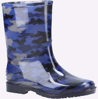 PVC Jnr Meisjes Navy Camo Regenlaarzen Van Pvc - EU 24 / UK 7