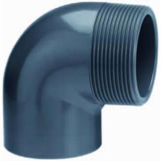 PVC knie 90 graden lijm x buitendraad - 50 mm x 1 1/2"