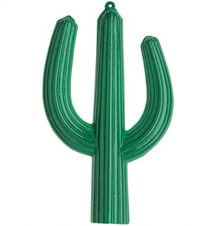 PVC Mexicaanse thema decoratie 3D cactus 62 x 37 cm - Feestdecoratievoorwerp
