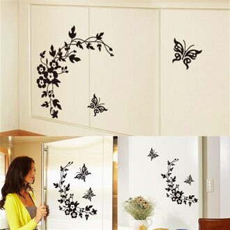 Pvc Muur Sticker Creatieve Wc Koelkast Sticker Vlinder Patroon Muurstickers Home Decor 28x34cm