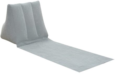 Pvc Opblaasbare Strand Mat Camping Lounger Terug Kussen Driehoek Kussen Stoel Reizen Matras grijs