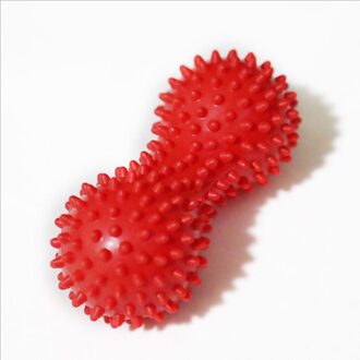 Pvc Stekelig Yoga Massage Pinda Bal Sport Stress Relief Body Hand Spiky Massager Trigger Punt Voet Pijn Duurzaam Bal rood