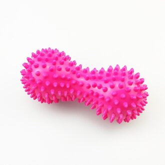 Pvc Stekelig Yoga Massage Pinda Bal Sport Stress Relief Body Hand Spiky Massager Trigger Punt Voet Pijn Duurzaam Bal roos rood
