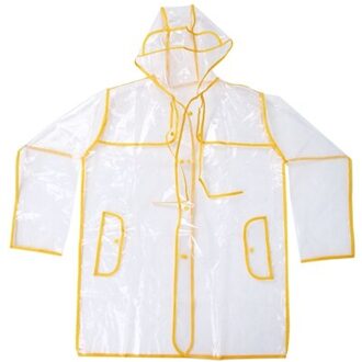 Pvc Transparante Regenjas Vinyl Waterdichte Regenjas Outdoor Reizen Track Hooded Poncho Regenjas Dames Regenjas geel