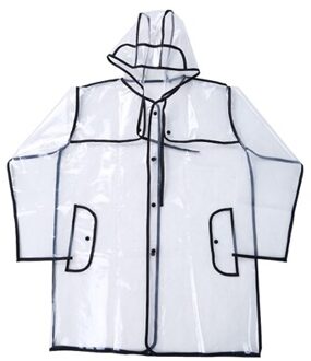 Pvc Transparante Regenjas Vinyl Waterdichte Regenjas Outdoor Reizen Track Hooded Poncho Regenjas Dames Regenjas zwart