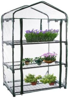 Pvc Tuin Huishoudelijke Plant Kas Cover Waterdichte Tuin Kas Schuur Zonder Ijzer Stand Mini 2-5 Tiers Three-story